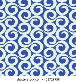 Seamless pattern of curls
