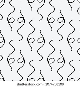 seamless pattern curls line