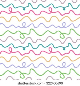seamless pattern curls line