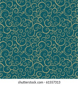 Seamless Pattern With Curly Elements