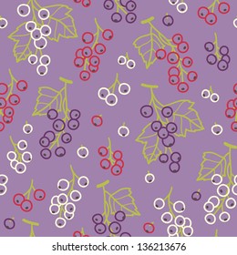 Seamless pattern with currant