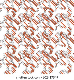 Seamless pattern of currency exchange rates forex shoulder on white background isolation