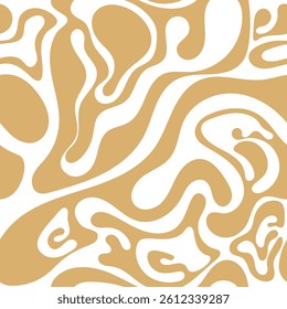 seamless pattern with curve abstract flowing lines 