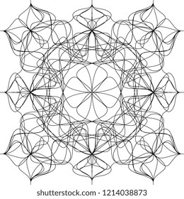 Seamless pattern. Curve lines. Pattern of lines. Lace texture. Vector graphics