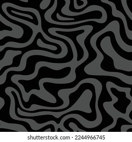 Seamless pattern with curve spots ornament. Abstract modern endless flat texture background. Vector illustration.
