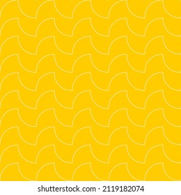 Seamless pattern of curved lines. Geometric orange background.