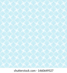 Seamless pattern of curved lines. Unusual lattice. Geometric striped background. Vector illustration. Good quality. Good design.