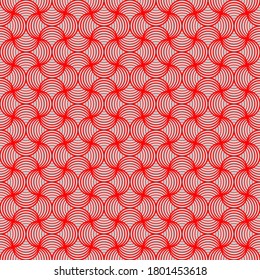 Seamless pattern of curved lines. Unusual lattice. Geometric striped background. Vector illustration. Good quality. Good design.
