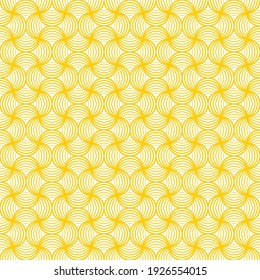 Seamless pattern of curved lines. Unusual lattice. Geometric striped background. 