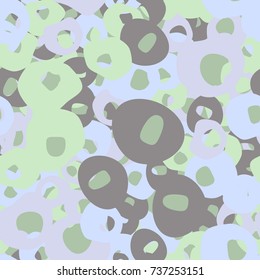 Seamless pattern of curved rings. Stylish camouflage.