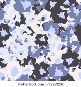 Seamless pattern of curved rings. Stylish camouflage.