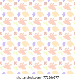 Seamless pattern with curved shapes.
