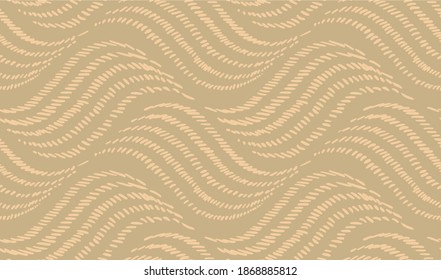 Seamless pattern with curved wavy lines. Vector geometric background.