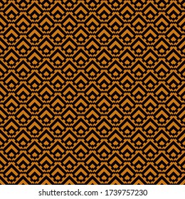 Seamless pattern. Curves, forms illustration. Chevrons, figures ornament. Geometric background. Brackets, shapes wallpaper. Folk motif. Textile print, web design, abstract backdrop. Vector artwork