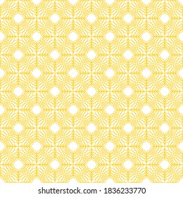 Seamless pattern of curves lines. Geometric orange background.