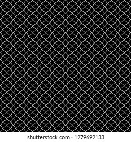 Seamless pattern of curves lines. Unusual lattice. Geometric background. Vector illustration. Good quality. Good design.