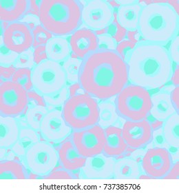 Seamless pattern. Curves multicolored rings. Funny camouflage.