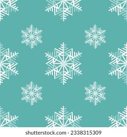Seamless pattern. Cut paper snowflake "Zebra". Frosty holiday. Vector