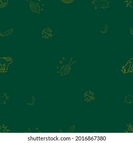 seamless pattern with cute and adorable animal character themes