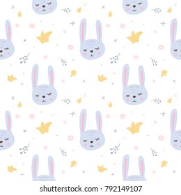 Seamless pattern with cute animals. Illustration for a children's design or the other.