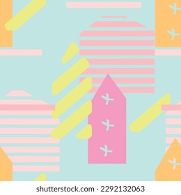 
Seamless pattern. Cute baby patterns for fabrics and packaging. Stylish multi-colored drawings. Cartoon backgrounds and wallpapers.