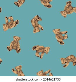 Seamless pattern of cute bear illustration,