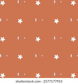 
Seamless pattern. Cute beige daisies on white background Pro Vector