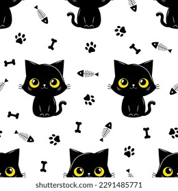 Black Cat Cartoon Vector Art, Icons, and Graphics for Free Download
