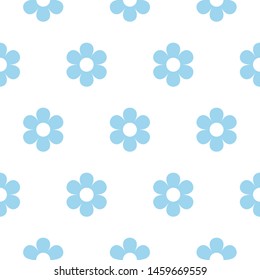 Seamless pattern with cute blue flowers. Seamless pattern can be used for wallpaper, pattern fills, web page background, surface textures.