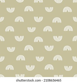 Seamless pattern with cute boho rainbows