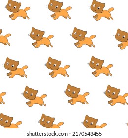 patrón transparente lindo gato marrón