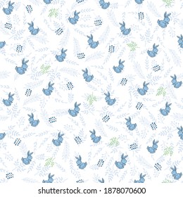 seamless pattern cute bunnies on a white background, for the background, for design, for printing on paper and textiles