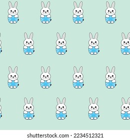 seamless pattern with cute bunny