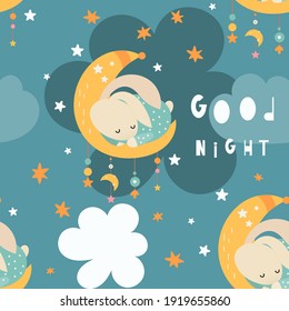 Good Night Isolated Elements Your Design Stock Vector (Royalty Free ...