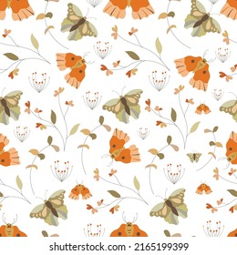 seamless pattern with cute butterfly background