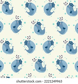Seamless pattern with cute cartoon animals perfect for kids clothes design and decoration