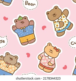 Patrón sin inconvenientes con diseño de caracteres de caricatura en fondo rosado