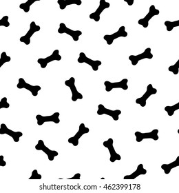 Seamless pattern with cute cartoon bones. Good for things for dog, pet shop advertising, textile, fabric.