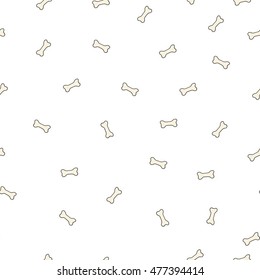 Seamless pattern with cute cartoon bones. Good for things for dog, pet shop advertising, textile, fabric.