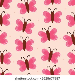 seamless pattern cute cartoon butterfly. animal pattern for background, gift wrap paper