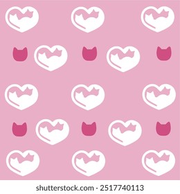 Patrón sin fisuras con lindos gatos de dibujos animados. Diseño de gatito encantador. Ilustración vectorial de moda dibujada a mano. Adorable fondo de mascota.