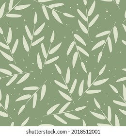 Seamless pattern with cute cartoon flowers and leaves for fabric print, textile, gift wrapping paper. colorful vector for textile, flat style