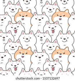 Seamless Pattern Kawaii Cute Cats Cartoon Stock Vector (Royalty Free ...