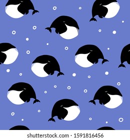 Seamless Pattern, Cute Cartoon Vector Illustration. Can be used for textile, poster, wallpaper, birthday card.