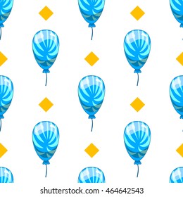Seamless pattern with cute cartoon vector  balloons. Cartoon illustration.