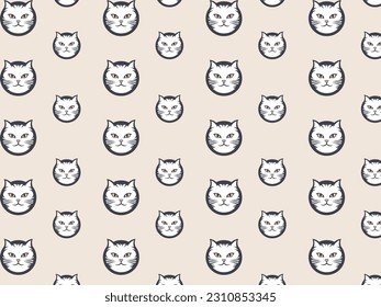 seamless pattern of cute cat background