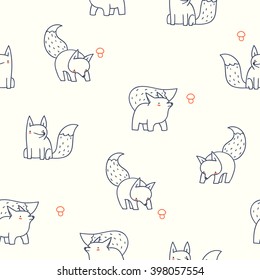 seamless pattern with cute characters