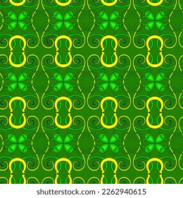 seamless pattern cute childish. seamless pattern with shamrock. For fashion fabrics, baby clothes, t-shirts, cards, templates and scrapbooking. st patrick's day pattern. spring pattern.