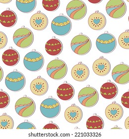 seamless pattern with cute Christmas toys