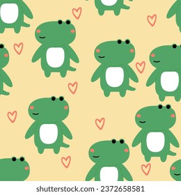 Seamless pattern of cute crocodile face on pastel background.Reptile animal character cartoon design.Image for card,poster,baby clothing.Kawaii